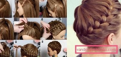 Hairstyle Basket tytöille ja naisille - valokuva askel askeleelta