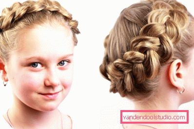 Hairstyle Basket tytöille ja naisille - valokuva askel askeleelta